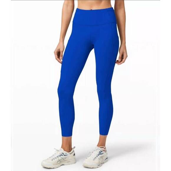 NEW LULULEMON fast and free high-rise tight - 25” in cerulean blue